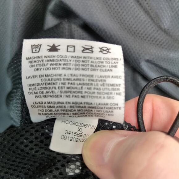 Vtg Y2K Nike Full Zip Track Jacket Mens XL Athletic Dept Black Reflective Stripe - Picture 9 of 10